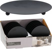 Podstavek DIA za svečo 12x1,5 cm, črn