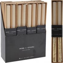 Sveča konusna zlata, 25cm, 2/1