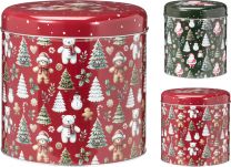 Škatla kovinska za piškote Smrekce, set 2/1