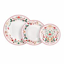 Krožnik garnitura 18/1 Olimpia winter, porcelan

