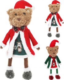 Figura božična medvedek zeleno/rdeč 70 cm, Koo.