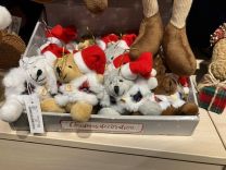 Figura božična medvedek bel/rjav/siv bel 12 cm, Koo.