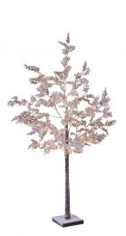 Drevo božično rjavi listi zasneženi 150 led toplo bela 150 cm, Bizz.