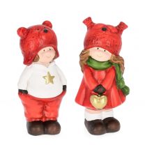 Figura punčka/fantek z rdečo kapico 16 cm, Bizz.