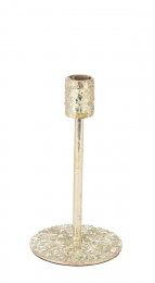 Svečnik za konusno svečo, srebrn, 16cm
