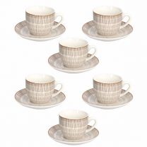 Skodelice za kavo Iris Virtuo beige, 6/1
