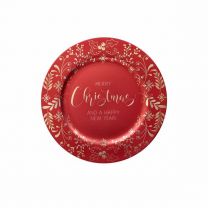 Krožnik/podstavek Christmas light, rdeč, 33cm
