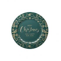 Krožnik/podstavek Christmas light, zelen, 33cm
