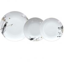 Krožnik garnitura 18/1 Madison Poivre, porcelan, 
