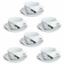 Skodelice za kavo Madison Poivre, 6/1, porcelan
