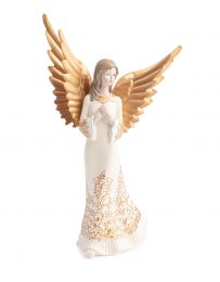 Figura angel zlato/bel  18 cm, Bizz.