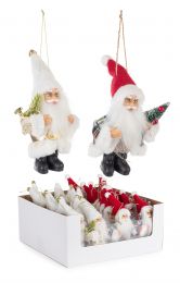 Figura božiček rdeč/zlat 13 cm, Bizz.