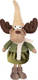 Figura božična jelenček zeleno rjav s krilom 53 cm, Slov.