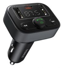 Prostoročna bluetooth naprava FM2 Transmiter + avtopolnilec 2x USB A in USB-C 18W Baseus