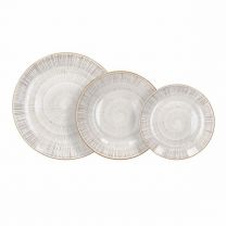 Krožnik garnitura Madison Virtuo beige, 18/1, porcelan
