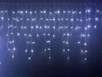 Lučke 180 led ICICLE hladno bela, 8 funkcij utripanja s časovnikom, zavesa, 3 m
