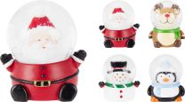 Krogla snežna XMAS liki, 8,5cm, 4 liki
