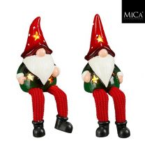 Palček dekorativni sedeči z LED lučko, 19cm