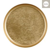 Krožnik kovinski, zlat, 35cm
