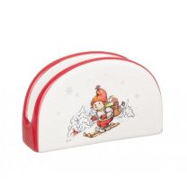 Podstavek za prtičke božični, keramika
