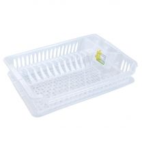 Odcejalnik za posodo, 46x37,5cm, transparent
