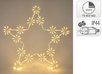 Zvezda 120 led toplo bela, fi 50 cm s časovnikom, IP44, Koo.