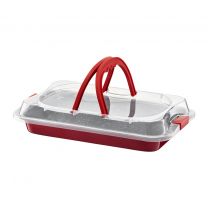 Pekač za pecivo s pvc pokrovom, 36 x 23cm, Cherry
