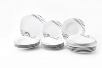 Krožnik garnitura Črne črtice, 18/1
