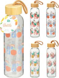 Steklenica za vodo Fruit, steklena, 500ml
