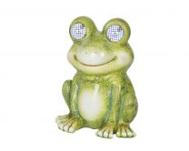 Figura vrtna žabica s solarnimi očmi 25 cm, Kaem.