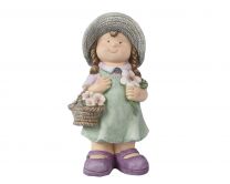 Figura vrtna punčka s košarico 39 cm, Kaem.