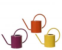 Kanglica za zalivanje rož, kovinska oranžna/rumena/vijolična, Kaem.