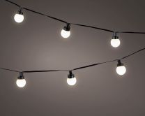 Lučka parti 50 led toplo bela 7,35 m, IP44, Kaem.