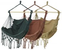 Stol viseč iz blaga bež/rjav/zelen 100x130 cm, Kaem.