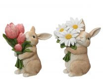 Zajček z rožico, velikonočni, 10x16cm
