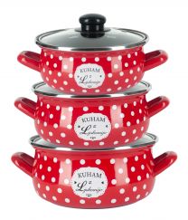 Kozice set 3/1 Kuham z ljubeznijo, steklen pokrov
