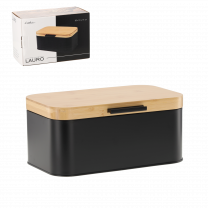 Kruhovnik Lauro, kovinski z bambusovim pokrovom, 30x23cm
