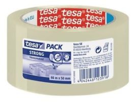 Trak lepilni pakirni Tesapack Strong, prozoren,  66m x 48mm
