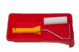 Valjček "Foam MINI" goba 11 cm - set z ročajem in posodo za barvo