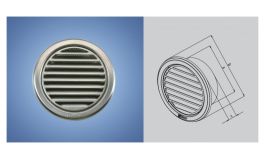 ZRAČNIK VGRADNI FI 75 INOX Z MREŽICO