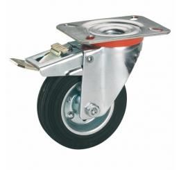 KOLO INDUSTRIJSKO 125 GIBLJIVO Z ZAVORO (nosilnost 100kg)TEHMAX