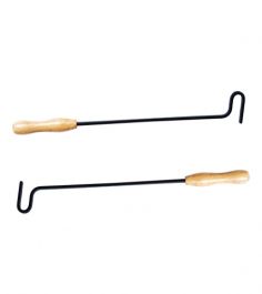 Palica zakrivljena z lesenim ročajem "T", 61 cm
