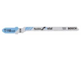 List za vbodno žago T 118 EOF nel, za tanke pločevine, perforirane pločevine (1,5-4 mm), posebno za krivuljne reze 3/1– BOSCH