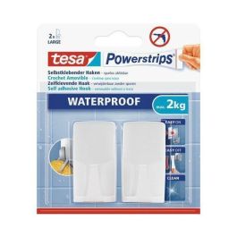 Kljukica samolepljiva klasik Powerstrips Waterproof, vodoodporna, bela, 2/1

