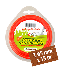 NITKA ZA KOSILNICO 1.65mm/ 15m (PRO) OKROGLA