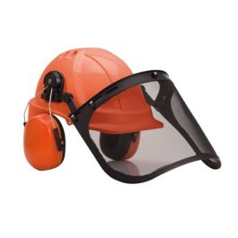 Komplet gozdarski s čelado Combi PW98 (oranžna)