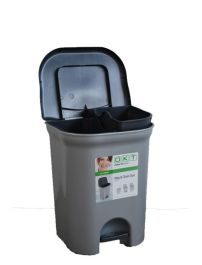 Koš za smeti DUO 2x11l, siv
