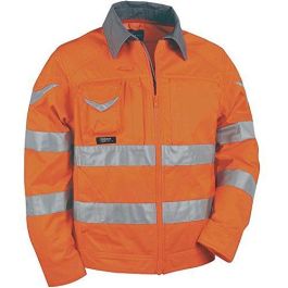 Jakna prehodna Sight št.58 (oranžna z odsevnimi trakovi)