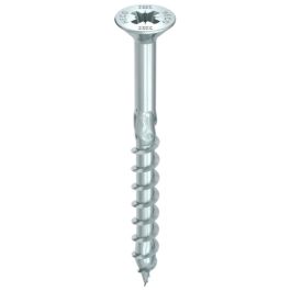 Vijak iverni Heco 3,5x30mm, (Pak=1000kos), delni navoj, vgrezna glava, PZD2, srebrni cink 