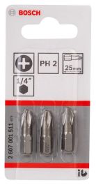 Nastavek vijačni PH 2/25 mm 3/1 Extra hard C6,3– BOSCH